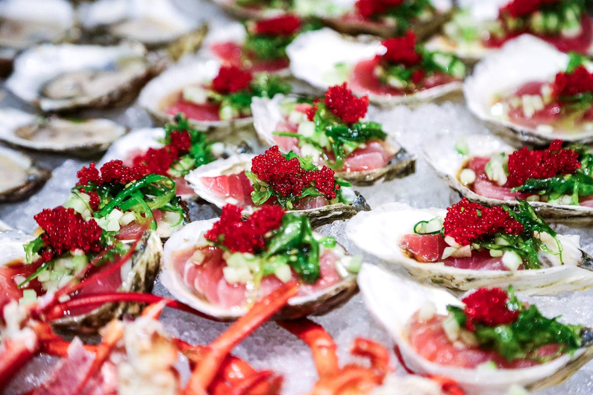 Oysters on the half shell at the raw bar