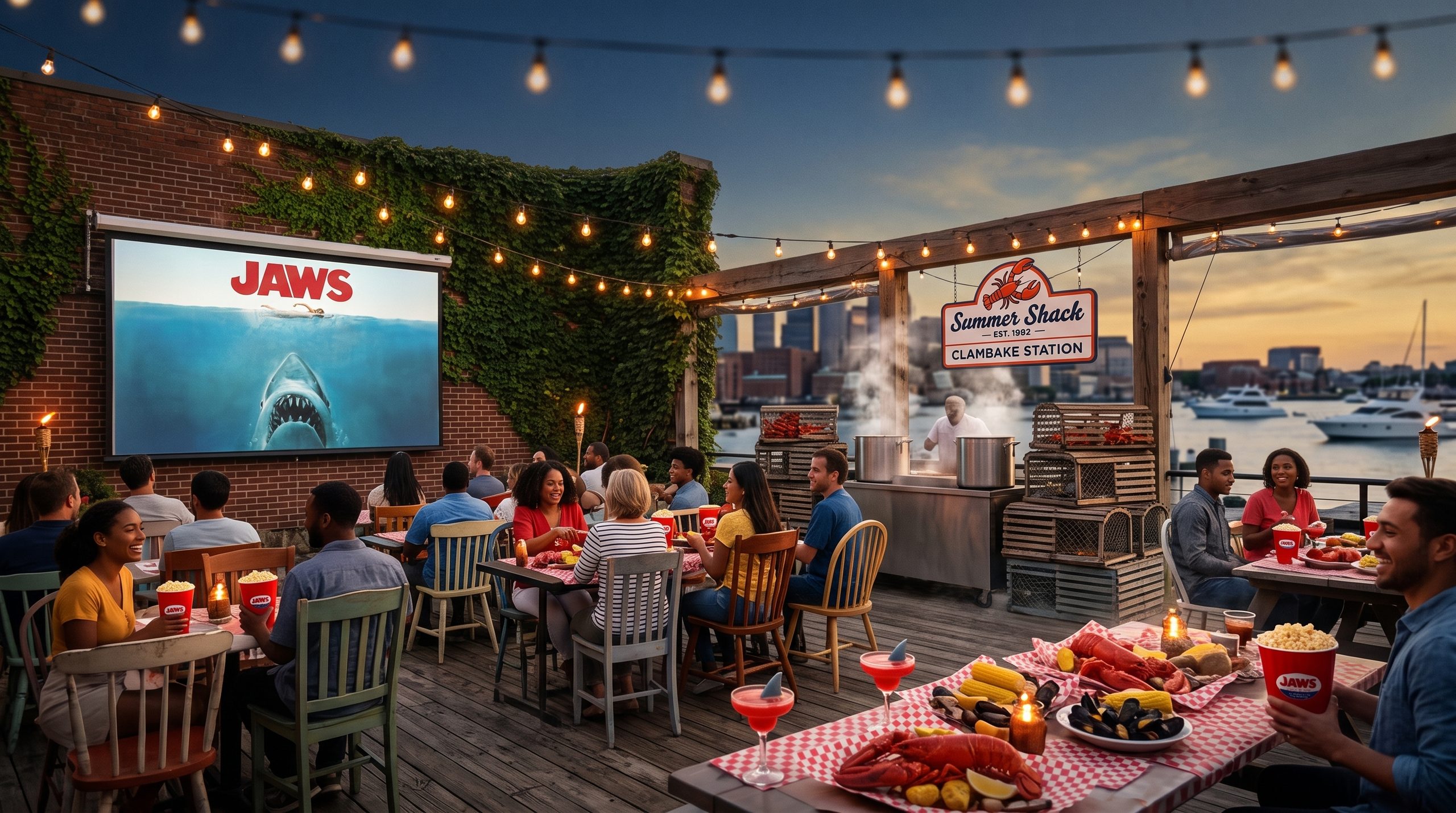 Experience a True New England Summer Night at Summer Shack: Jaws Screening and a Classic Clambake